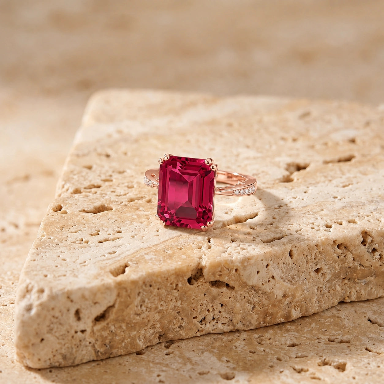 Rose Gold Ruby & Diamond — Simonetta