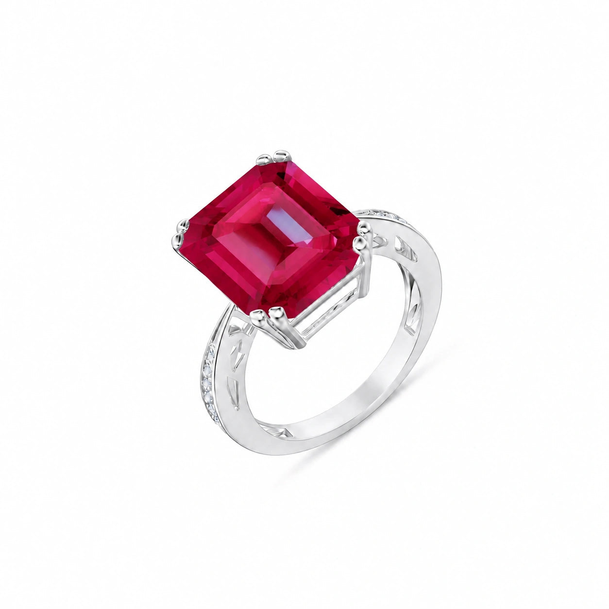 White Gold Ruby & Diamond — Simonetta