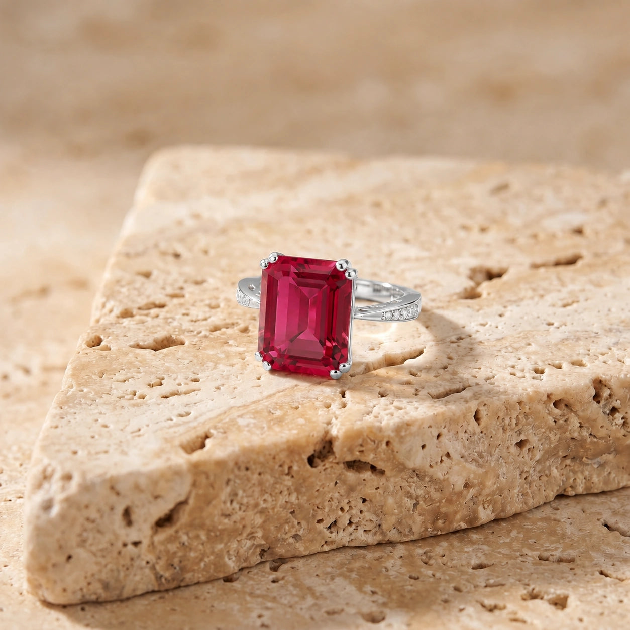 White Gold Ruby & Diamond — Simonetta