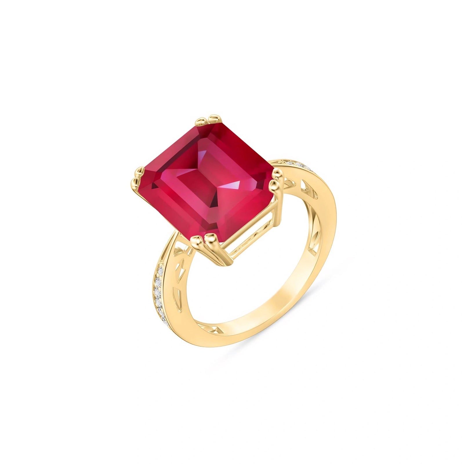 Yellow Gold Ruby & Diamond — Simonetta