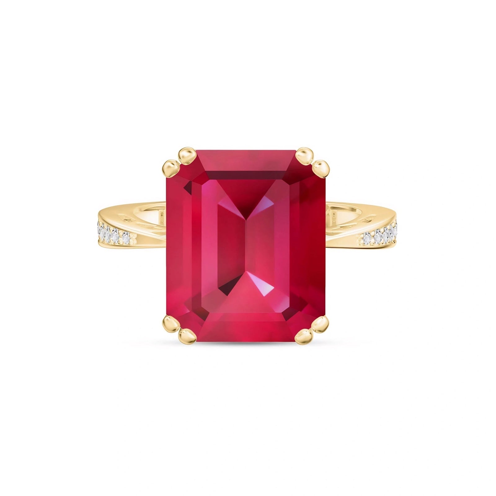 Yellow Gold Ruby & Diamond — Simonetta