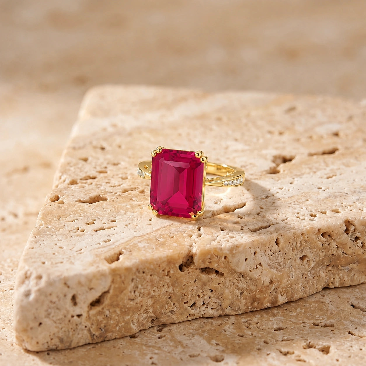 Yellow Gold Ruby & Diamond — Simonetta