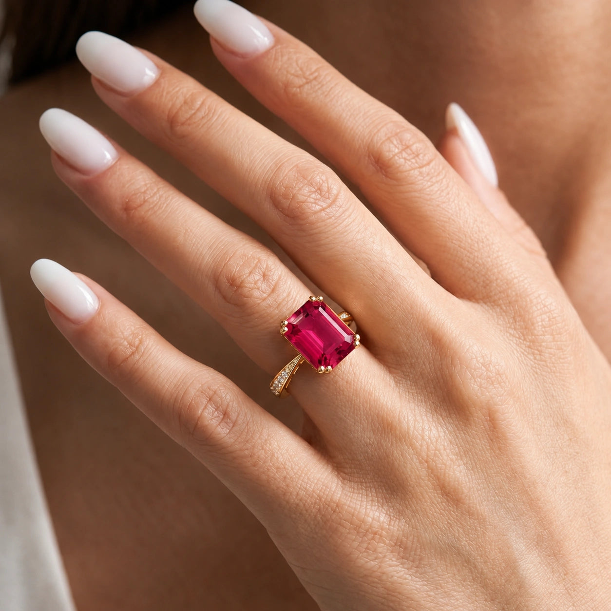 Yellow Gold Ruby & Diamond — Simonetta