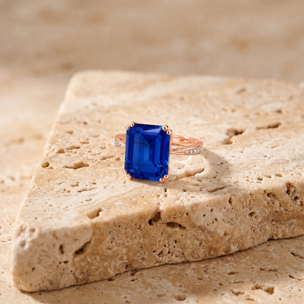 Rose Gold Sapphire & Diamond — Simonetta