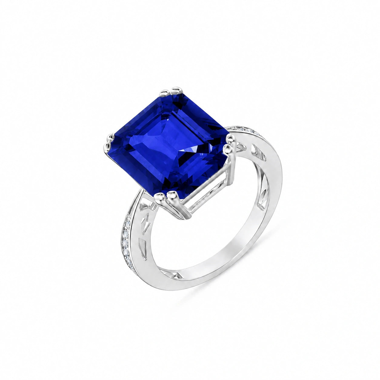 White Gold Sapphire & Diamond — Simonetta