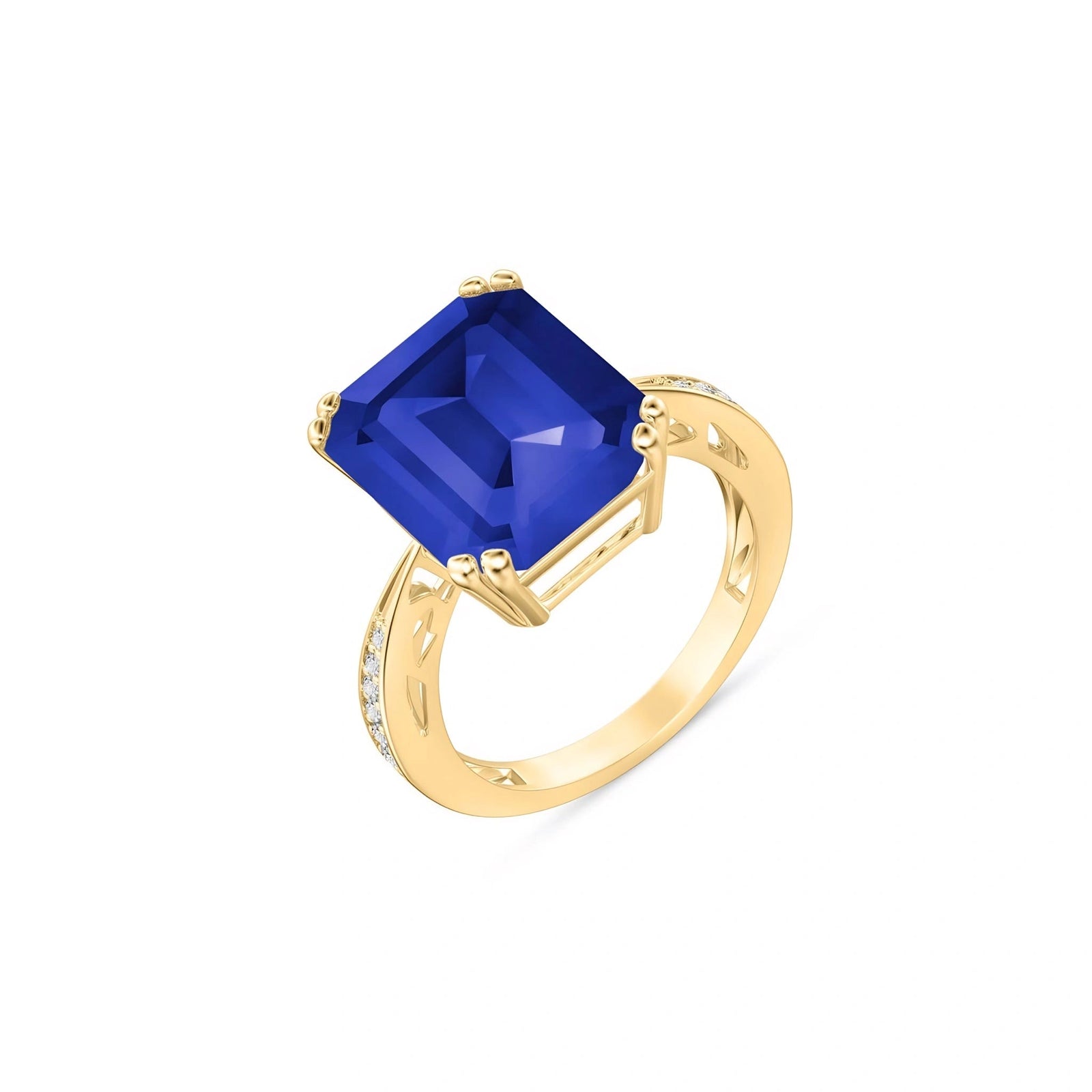Yellow Gold Sapphire & Diamond — Simonetta