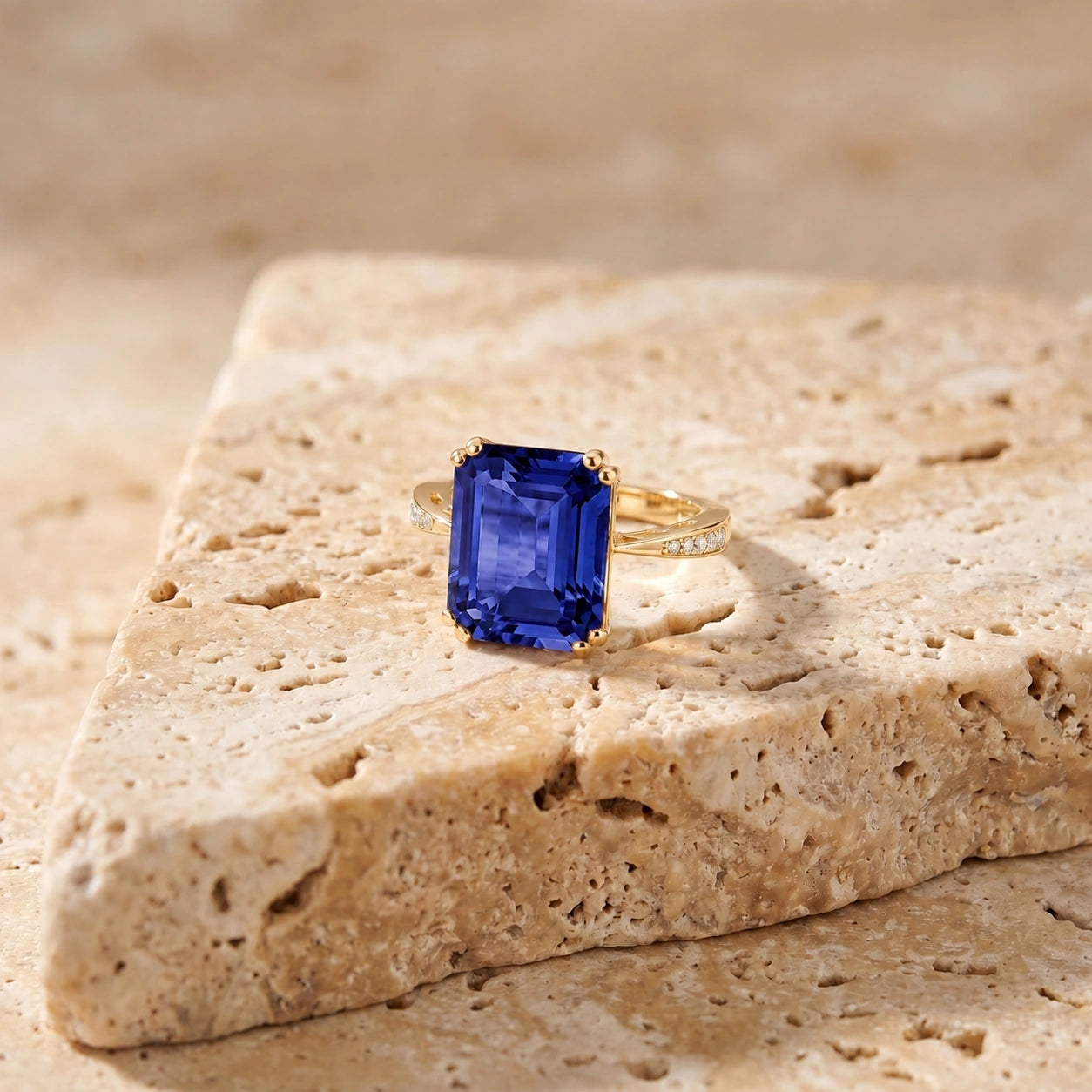 Yellow Gold Sapphire & Diamond — Simonetta
