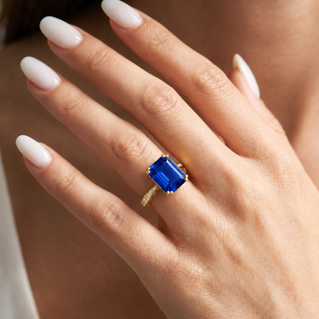 Yellow Gold Sapphire & Diamond — Simonetta
