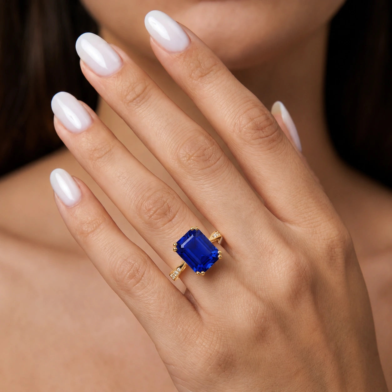 Yellow Gold Sapphire & Diamond — Simonetta