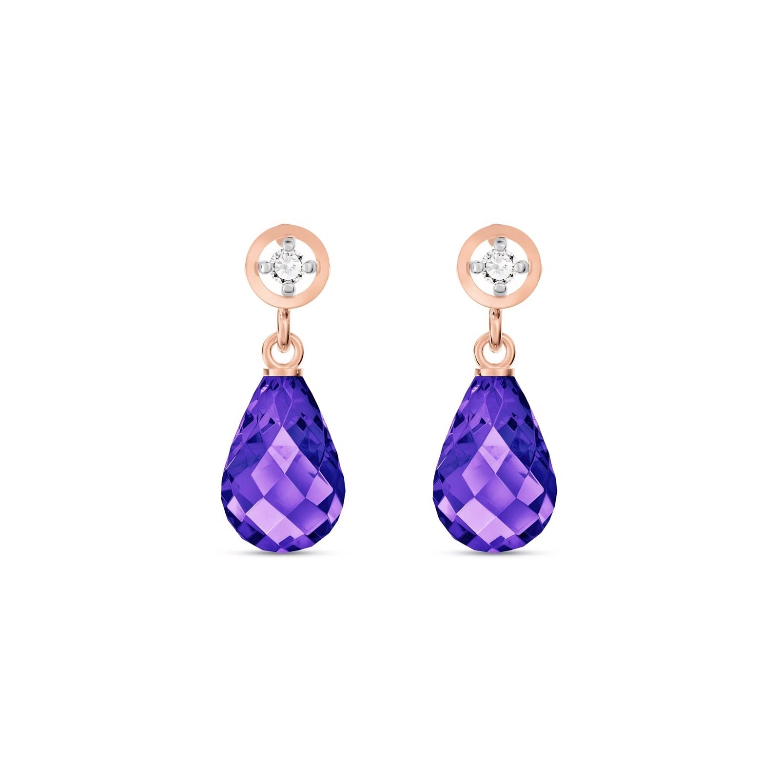 Rose Gold Diamond & Amethyst — Mariaaugusta