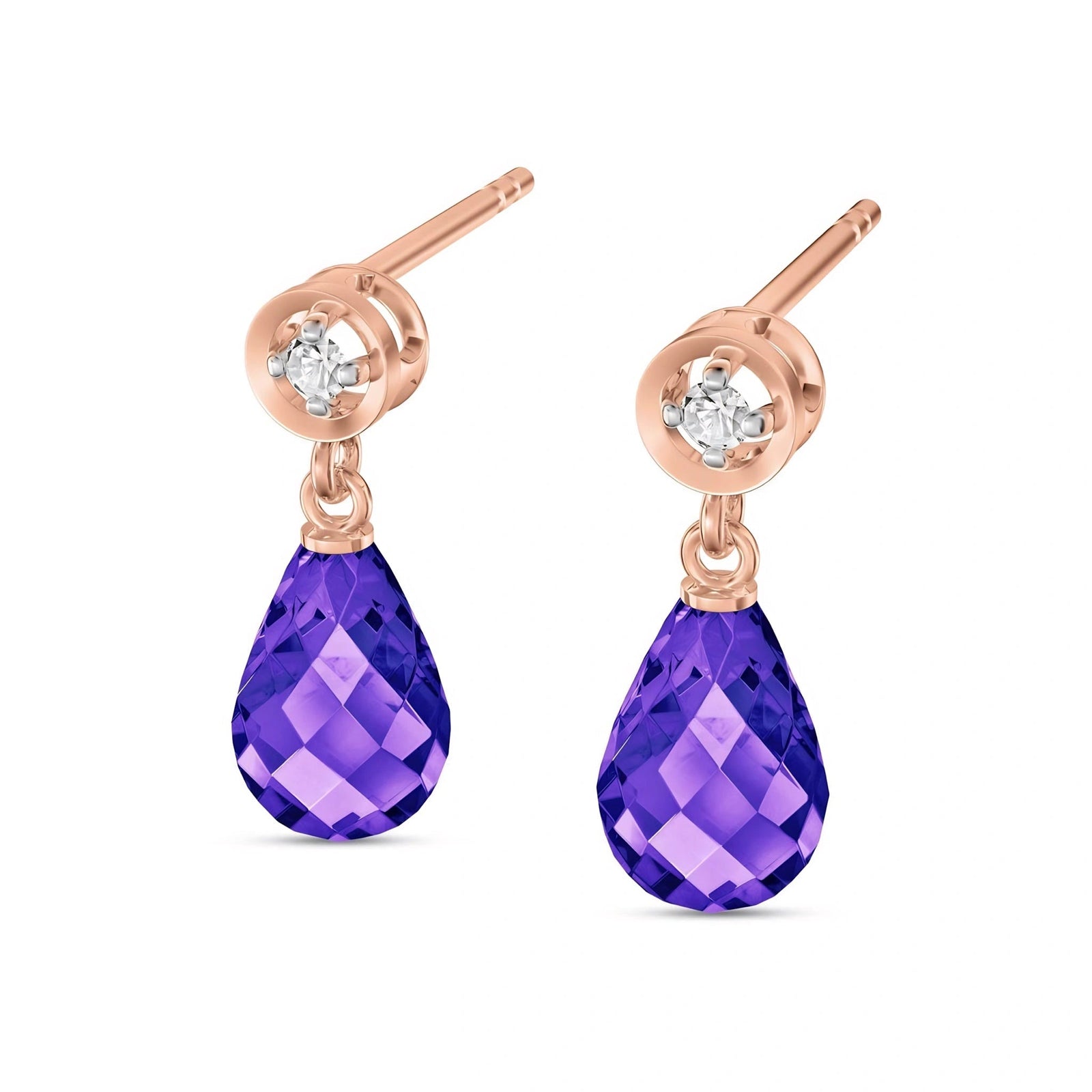 Rose Gold Diamond & Amethyst — Mariaaugusta