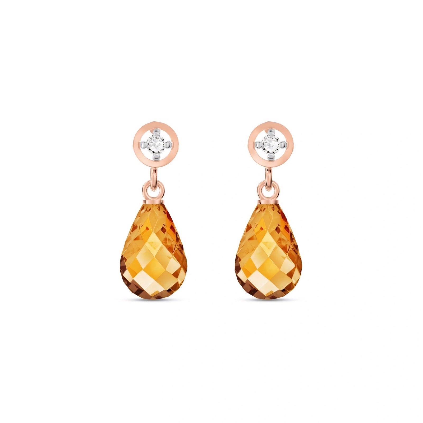 Rose Gold Diamond & Citrine — Mariaaugusta