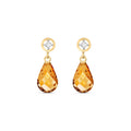 Yellow Gold Diamond & Citrine — Mariaaugusta