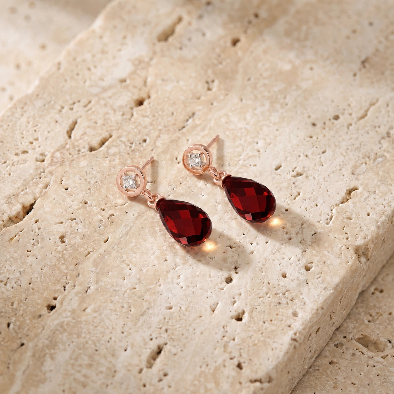 Rose Gold Diamond & Garnet — Mariaaugusta