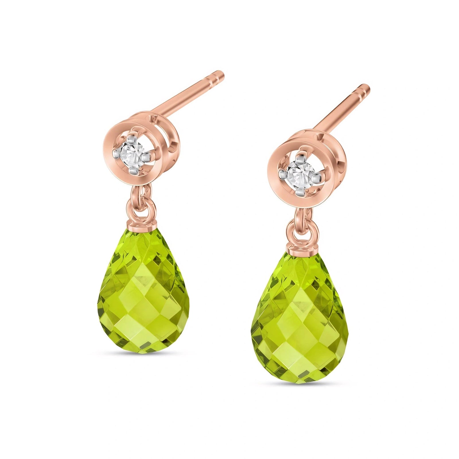 Rose Gold Diamond & Peridot — Mariaaugusta