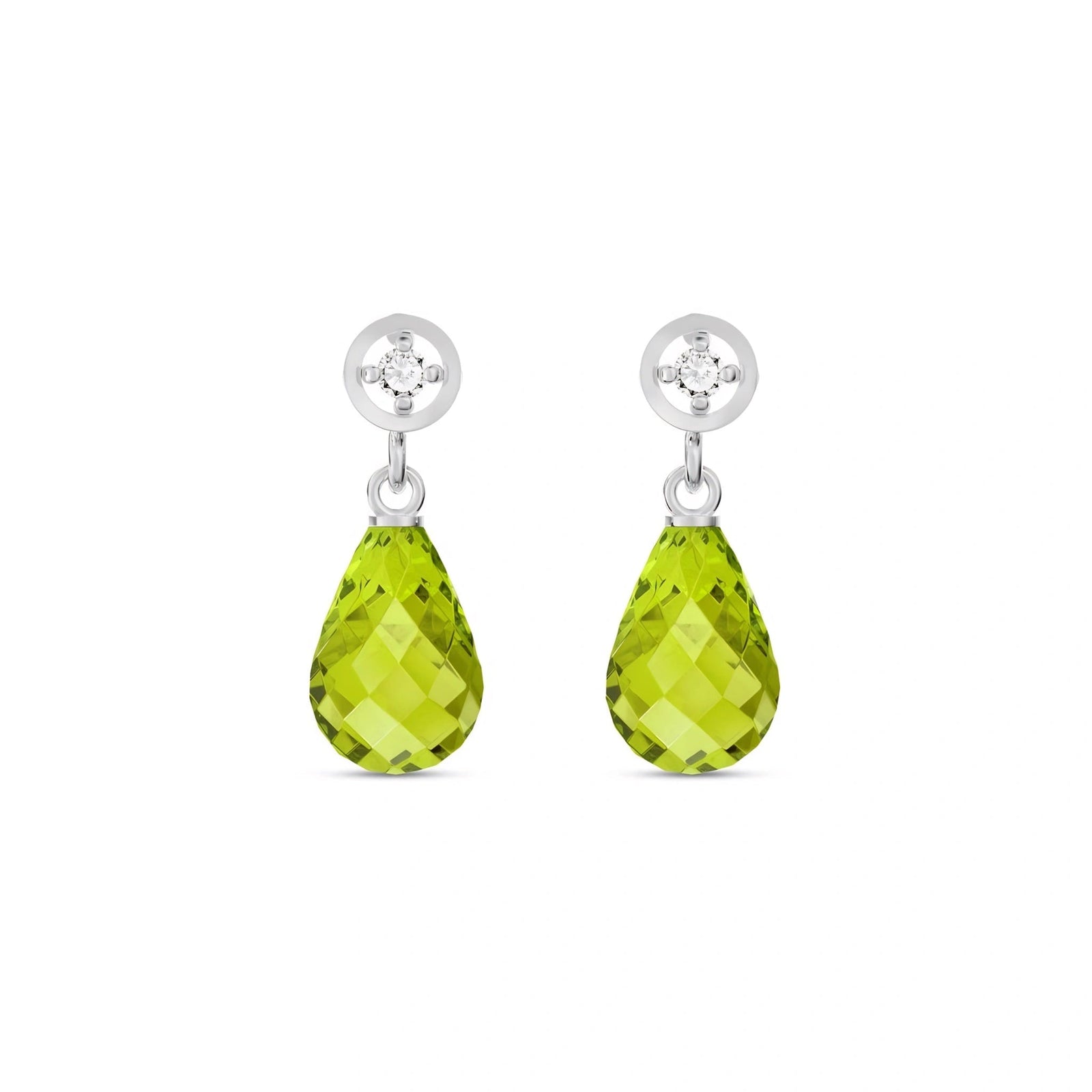 White Gold Diamond & Peridot — Mariaaugusta