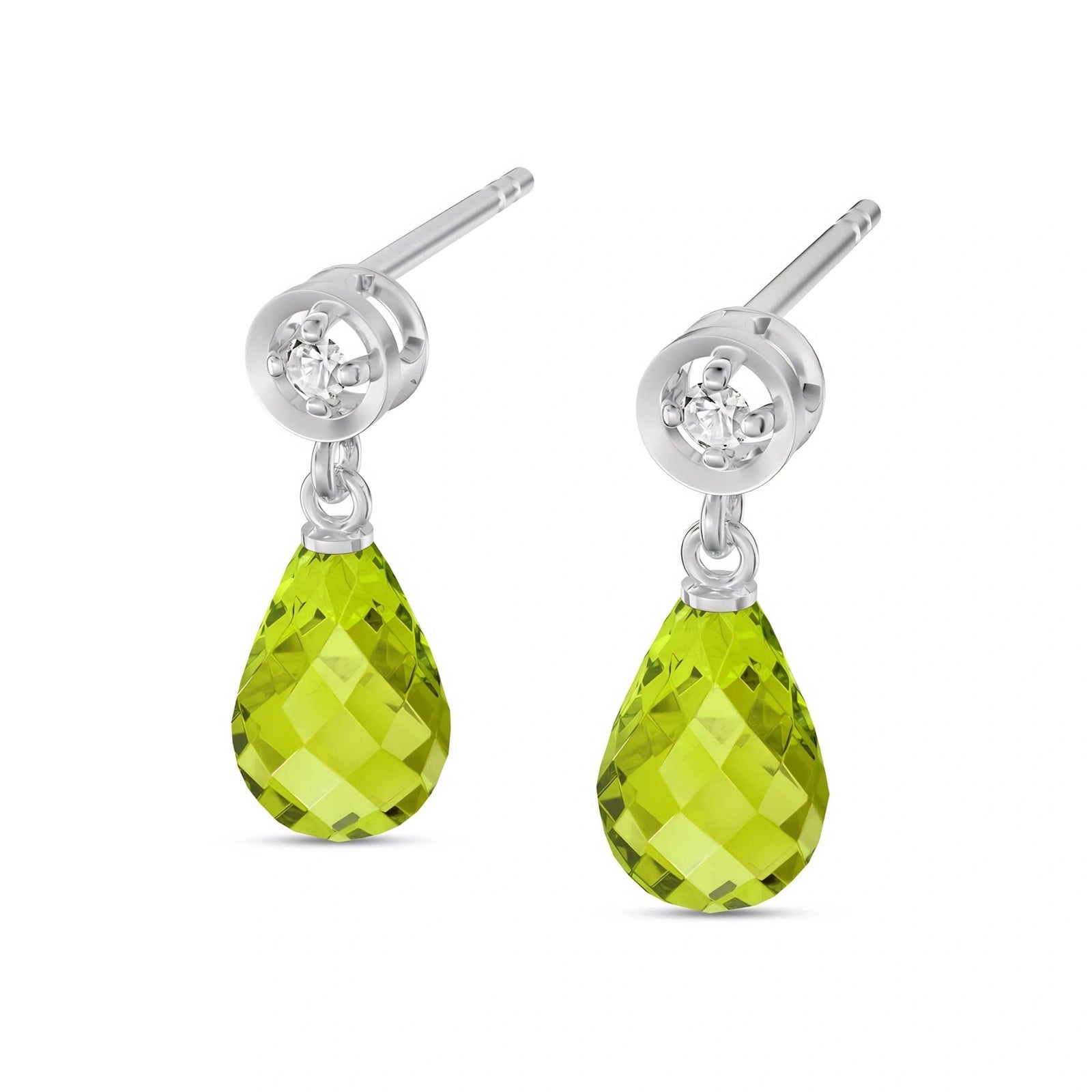 White Gold Diamond & Peridot — Mariaaugusta