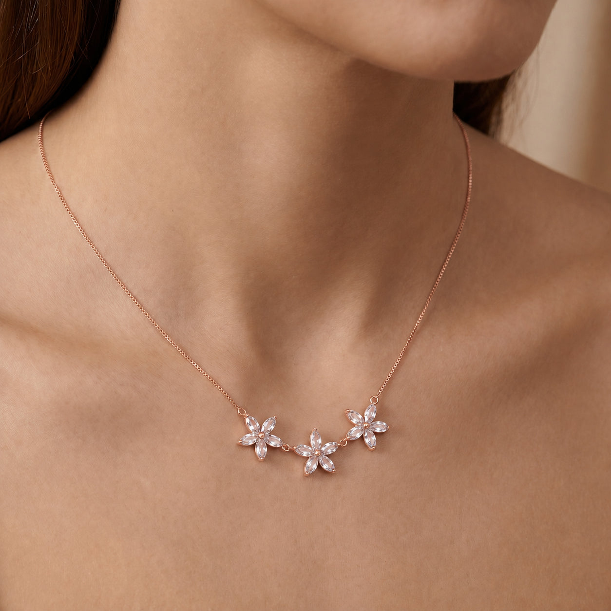 Rose Gold Classic Necklace Amethyst 10K — Fiorella