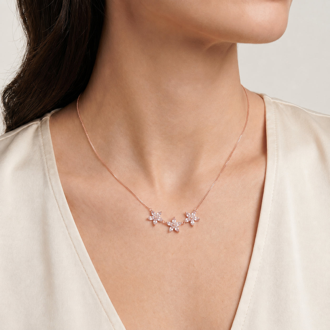 Rose Gold Classic Necklace Amethyst 10K — Fiorella