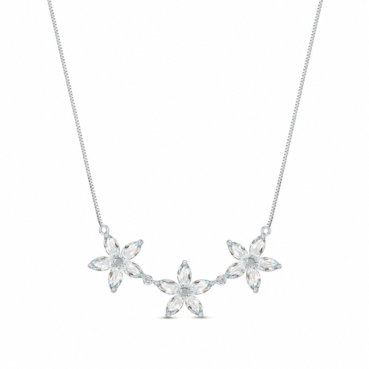 White Gold Classic Necklace Amethyst 10K — Fiorella