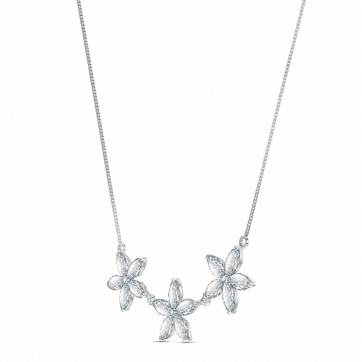 White Gold Classic Necklace Amethyst 10K — Fiorella