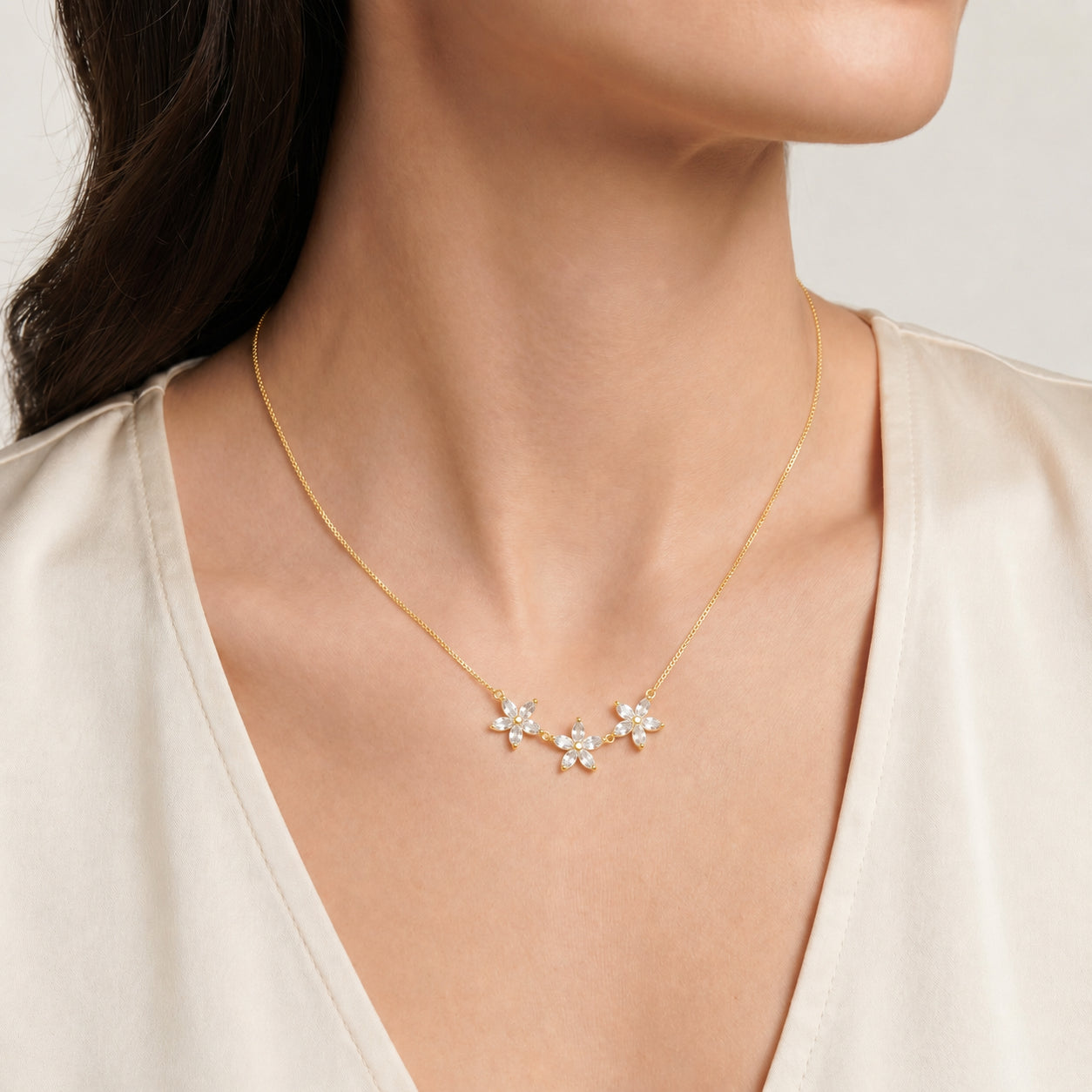 Yellow Gold Classic Necklace Amethyst 10K — Fiorella