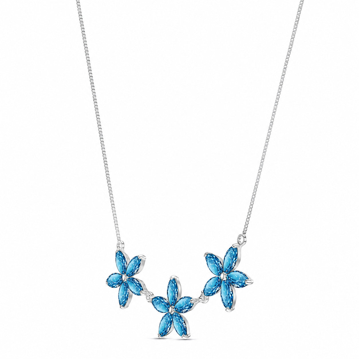 White Gold Classic Necklace Citrine 10K — Fiorella