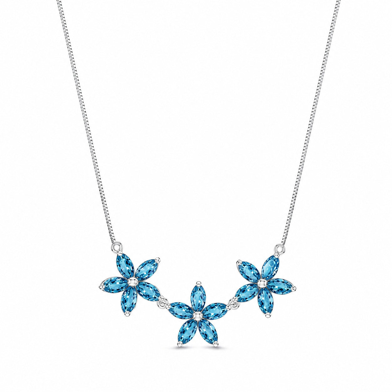 White Gold Classic Necklace Emerald 10K — Fiorella