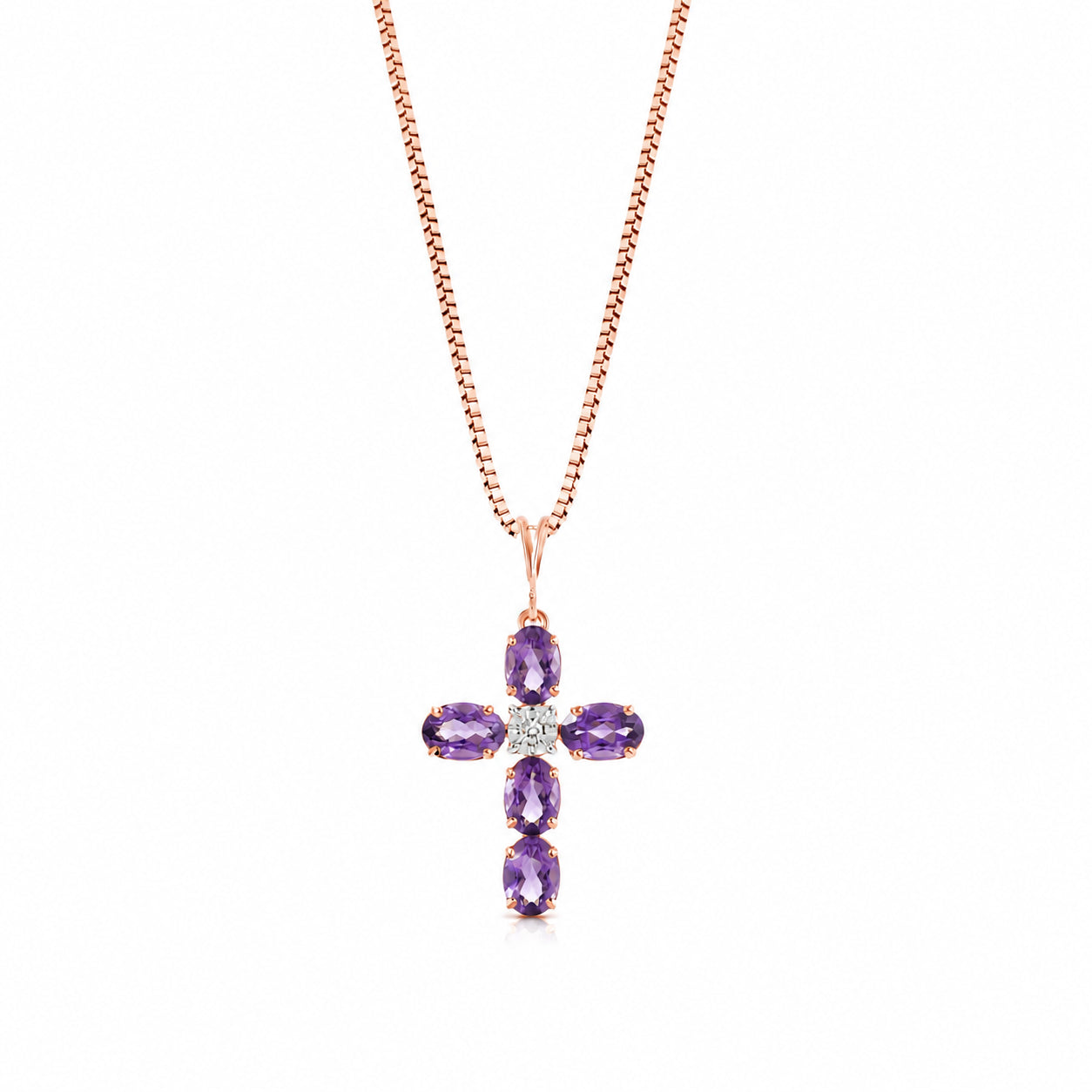 Rose Gold Grace Necklace Ruby 10K — Nadia