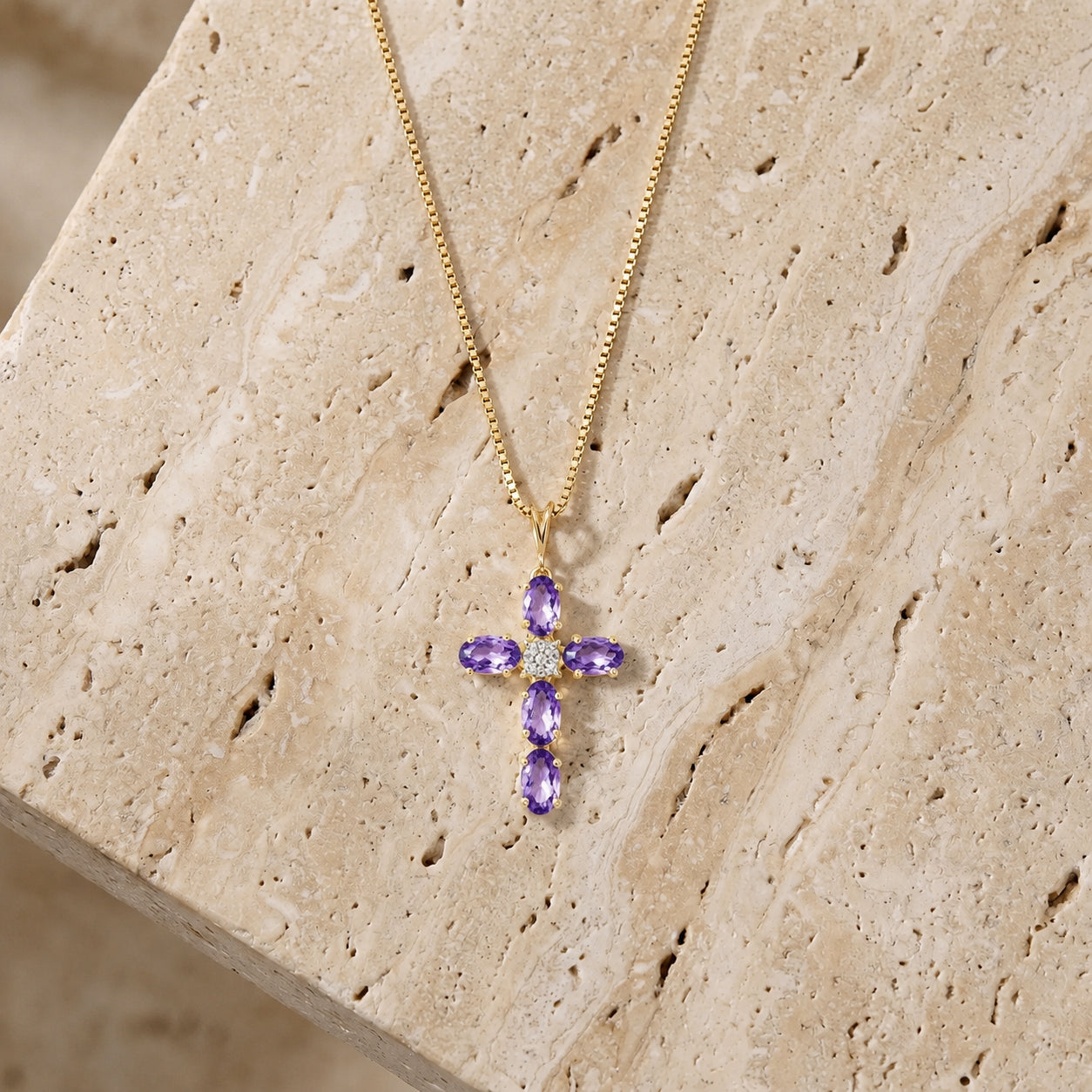 Yellow Gold Grace Necklace Ruby 10K — Nadia