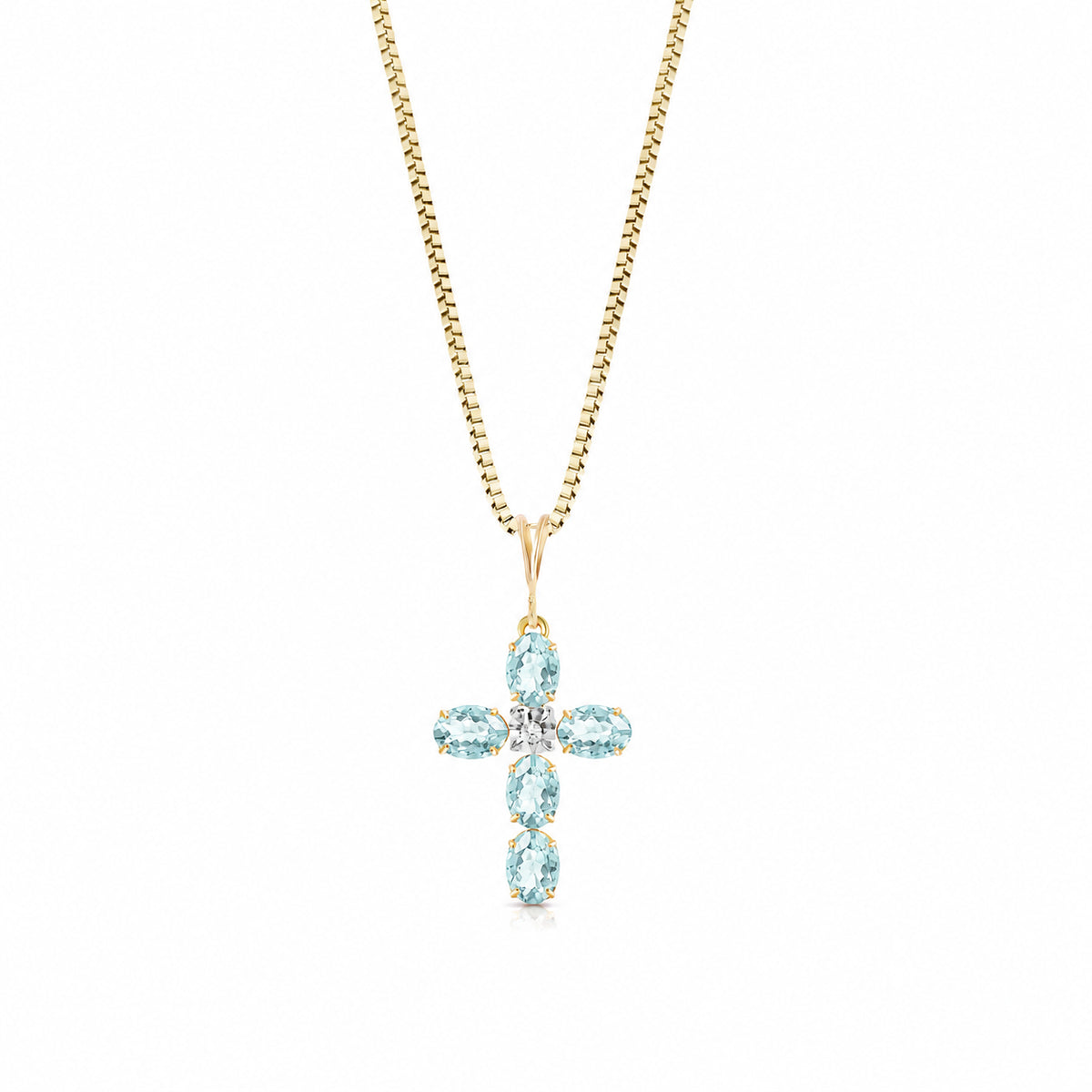 Yellow Gold Grace Necklace Sapphire 10K — Nadia