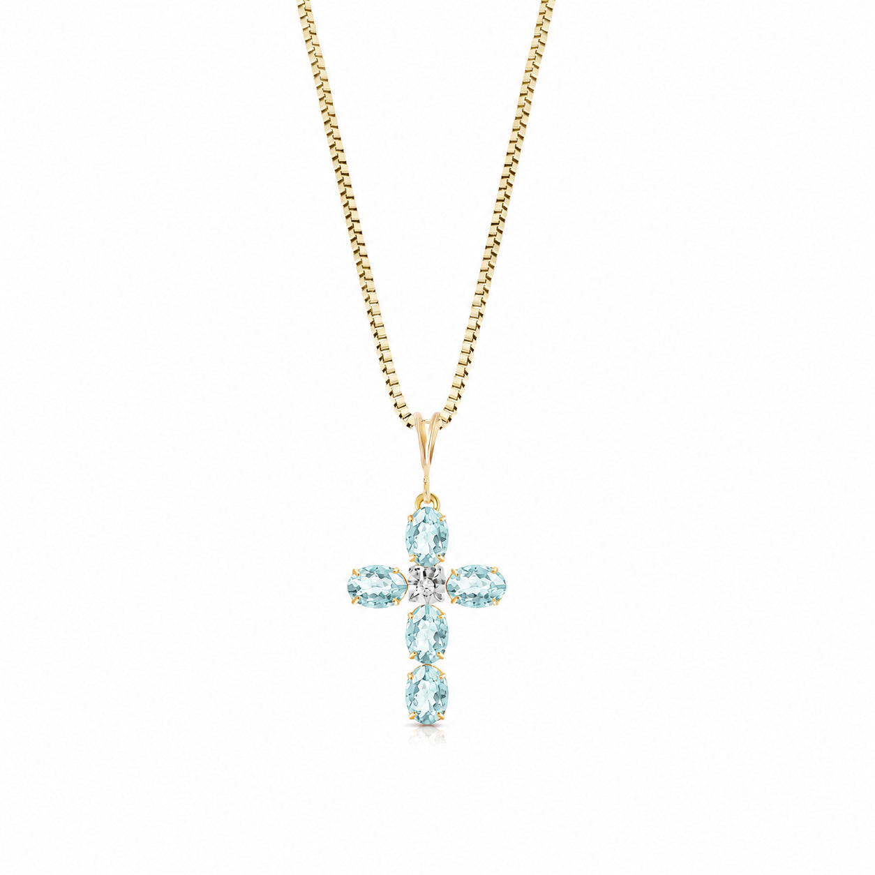 Yellow Gold Grace Necklace Sapphire 10K — Nadia