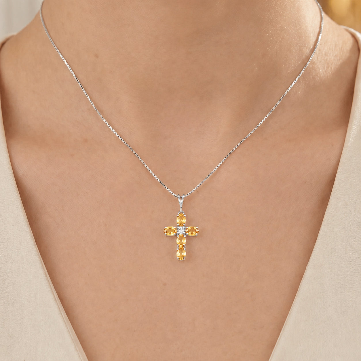 White Gold Grace Necklace Tanzanite 10K — Nadia