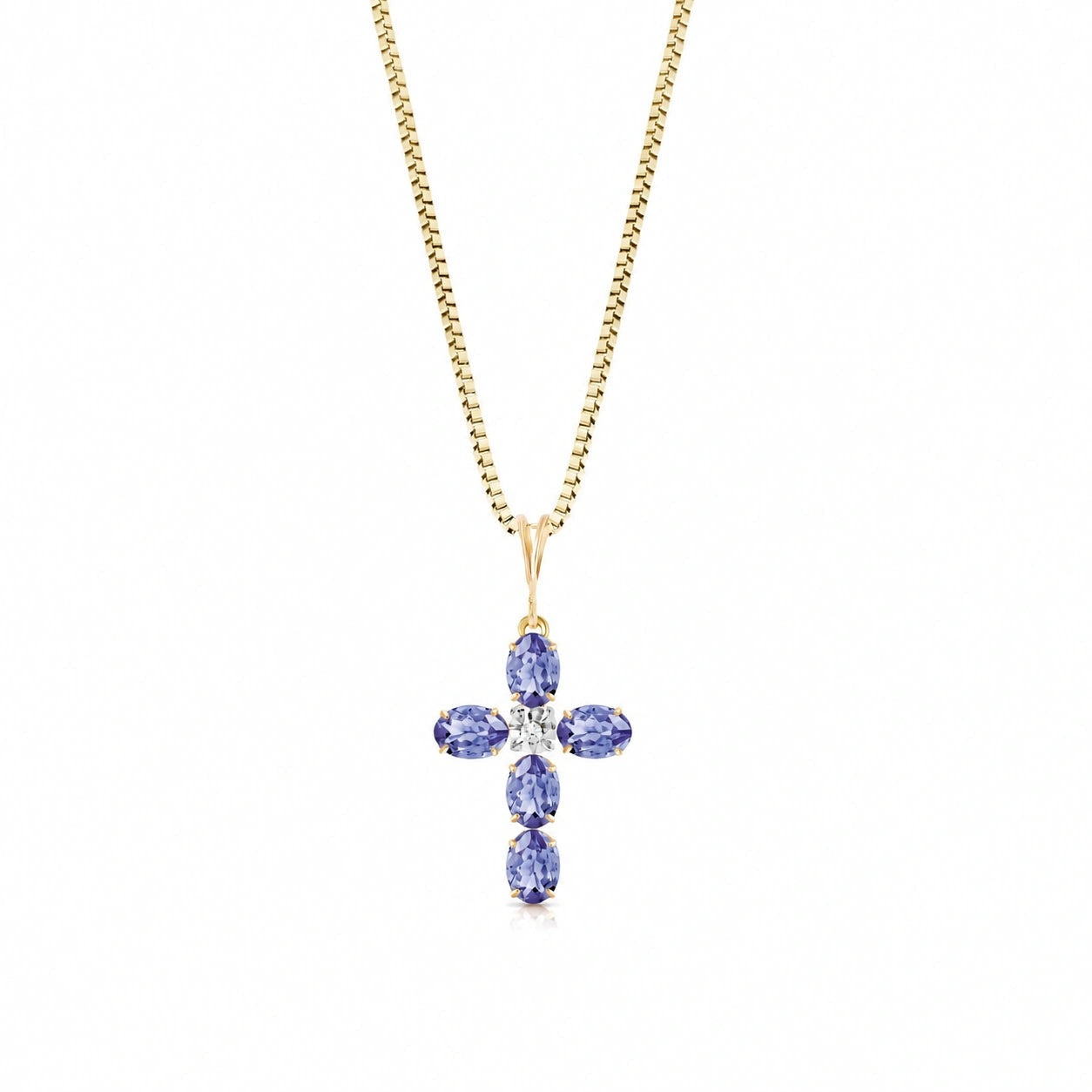 Yellow Gold Grace Necklace Tanzanite 10K — Nadia