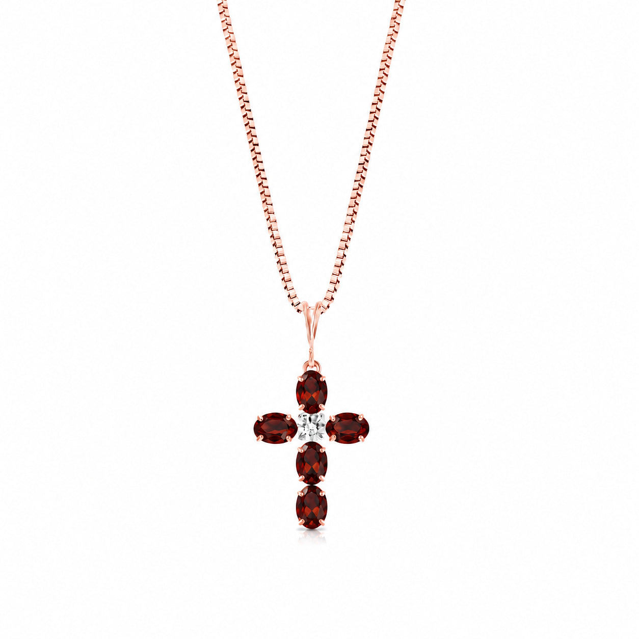 Rose Gold Grace Necklace Blue Topaz 10K — Nadia