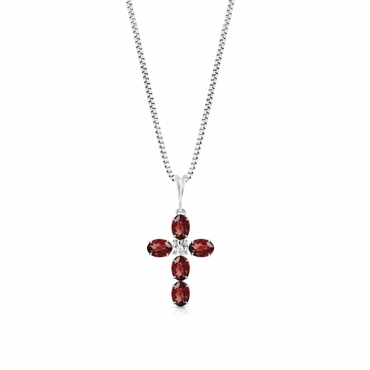 White Gold Grace Necklace Blue Topaz 10K — Nadia
