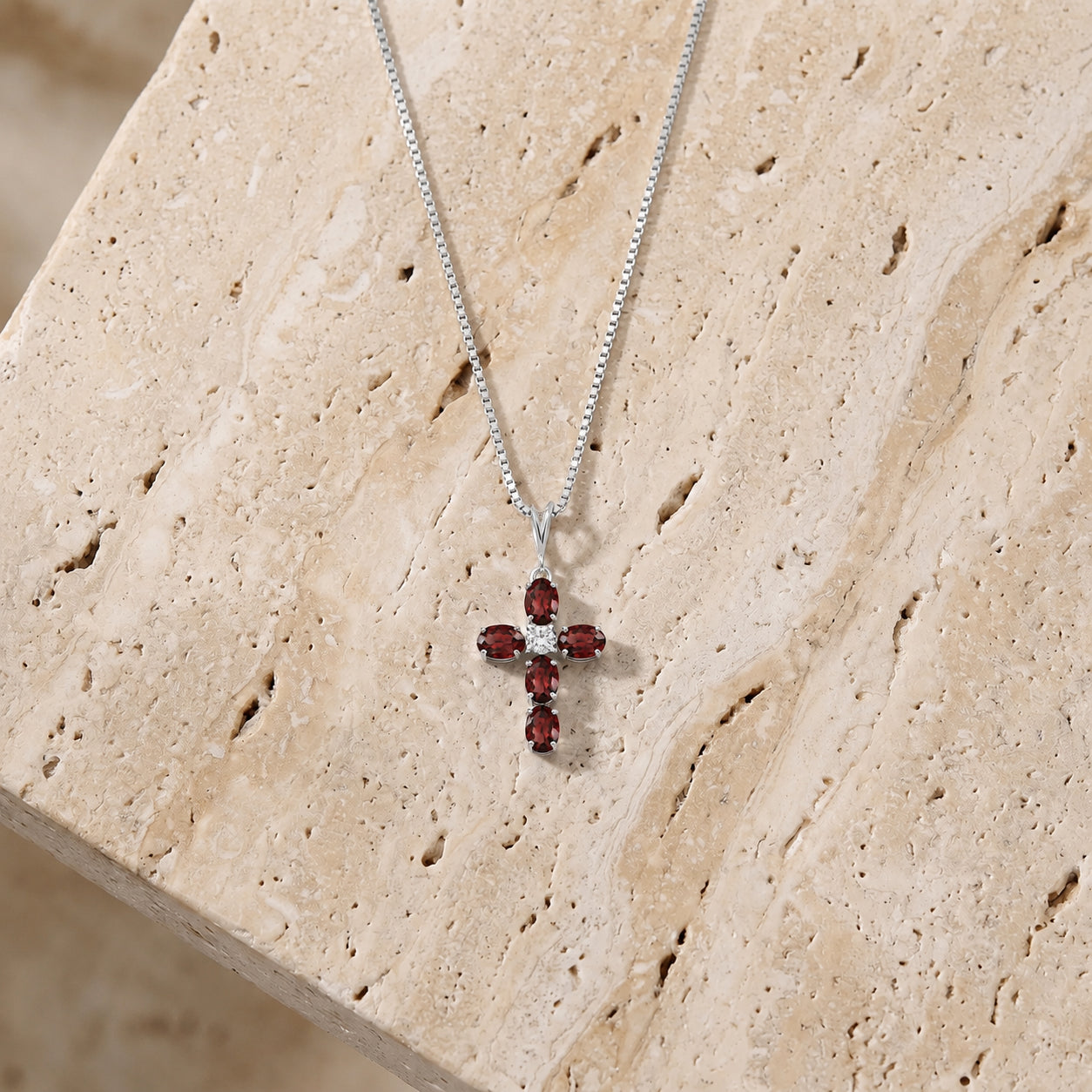 White Gold Grace Necklace Blue Topaz 10K — Nadia