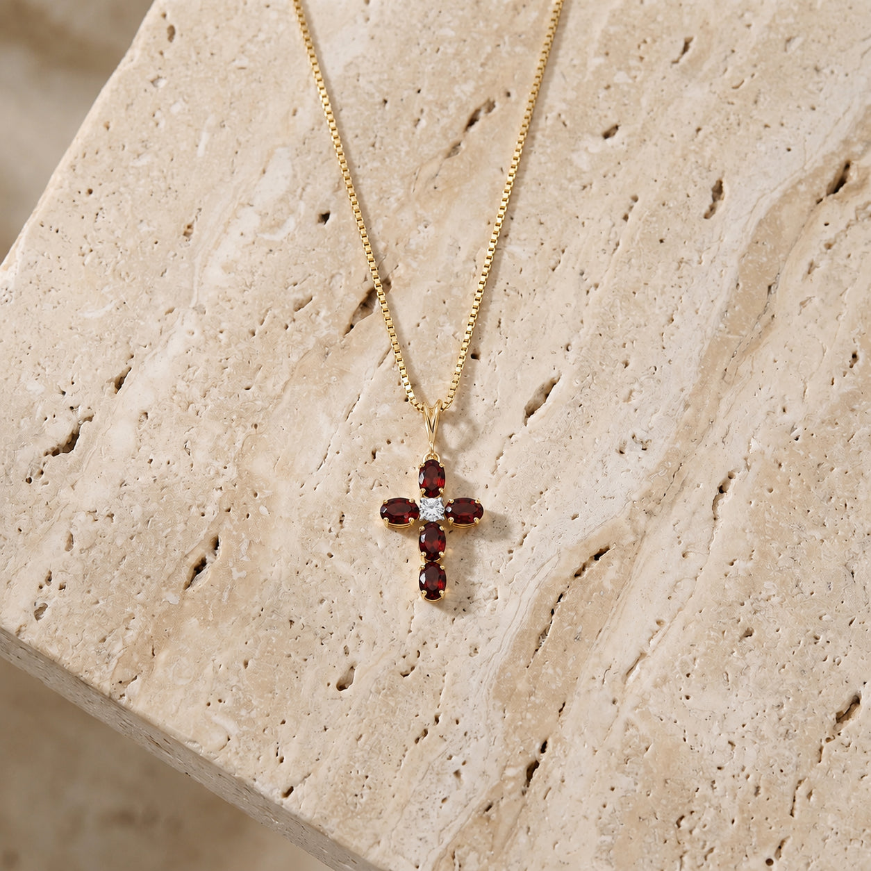 Yellow Gold Grace Necklace Blue Topaz 10K — Nadia