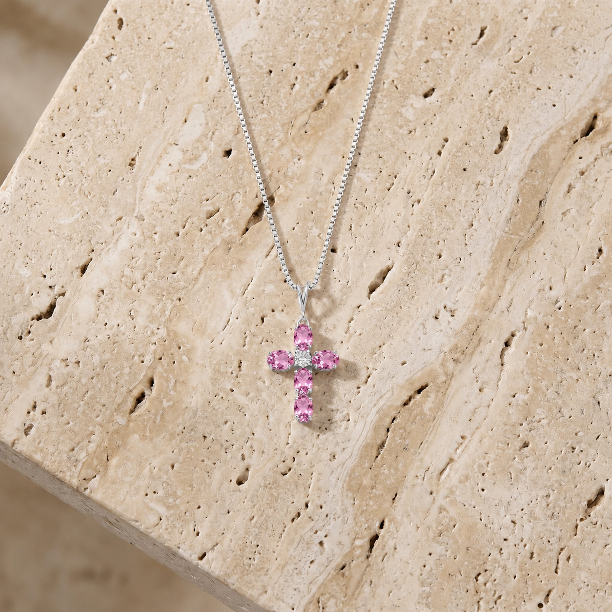 White Gold Grace Necklace Aquamarine 10K — Nadia
