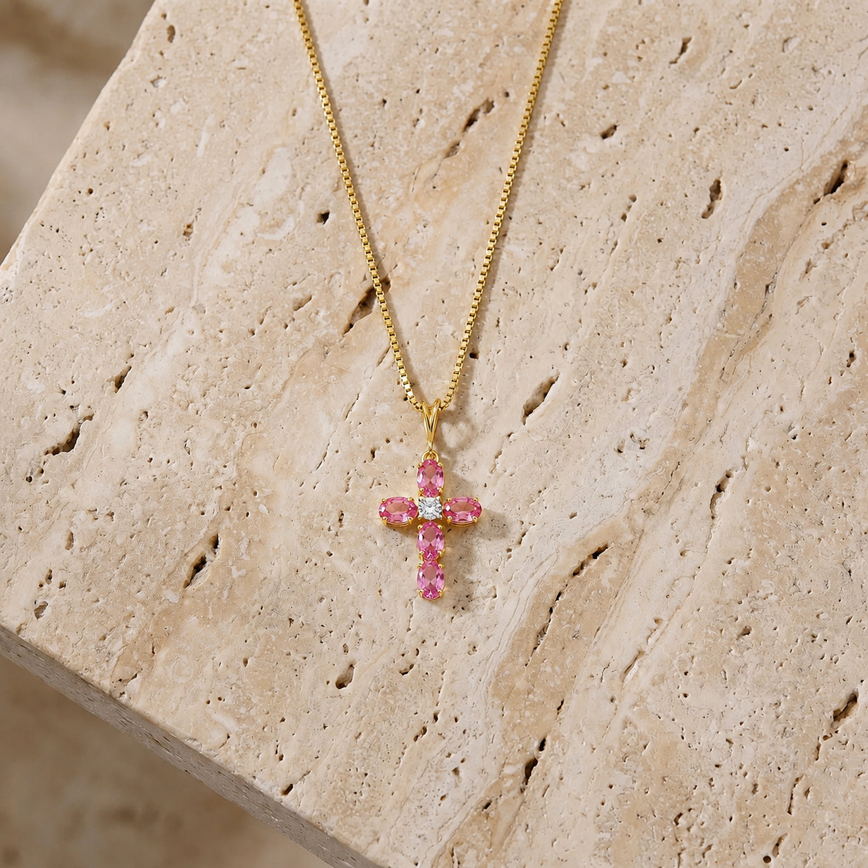 Yellow Gold Grace Necklace Aquamarine 10K — Nadia