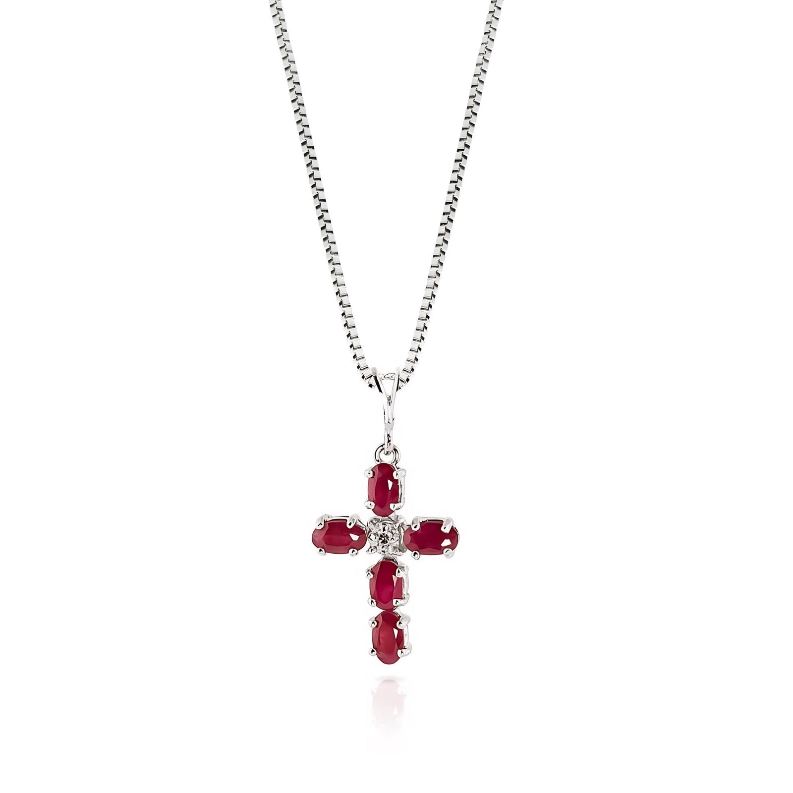 White Gold Grace Necklace Pink Topaz 10K — Nadia