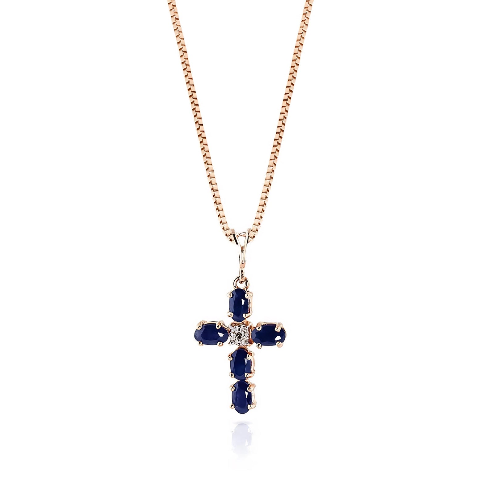 Rose Gold Grace Necklace Garnet 10K — Nadia