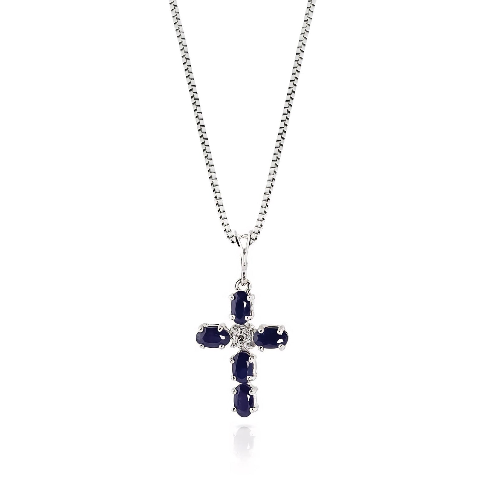White Gold Grace Necklace Garnet 10K — Nadia