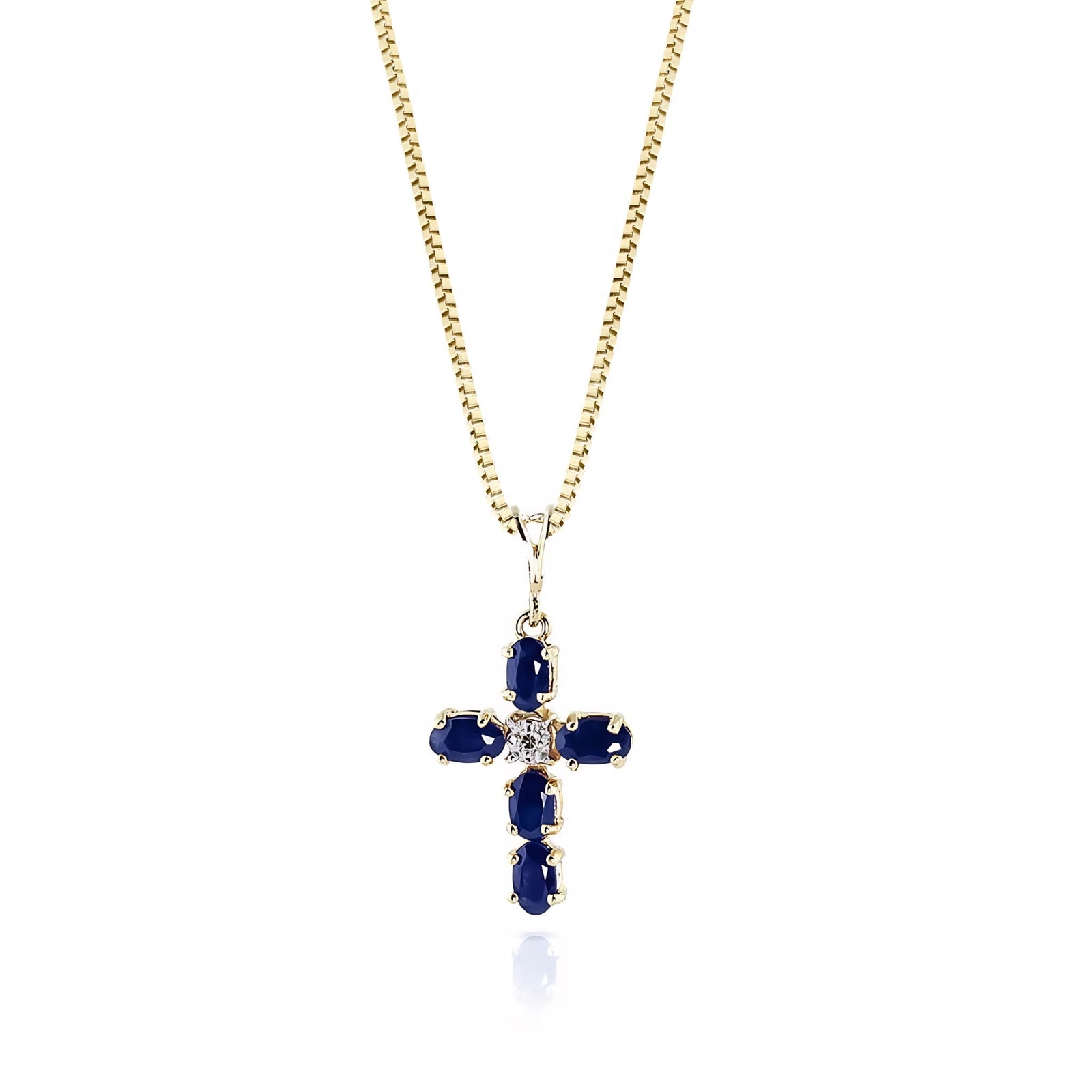 Yellow Gold Grace Necklace Garnet 10K — Nadia