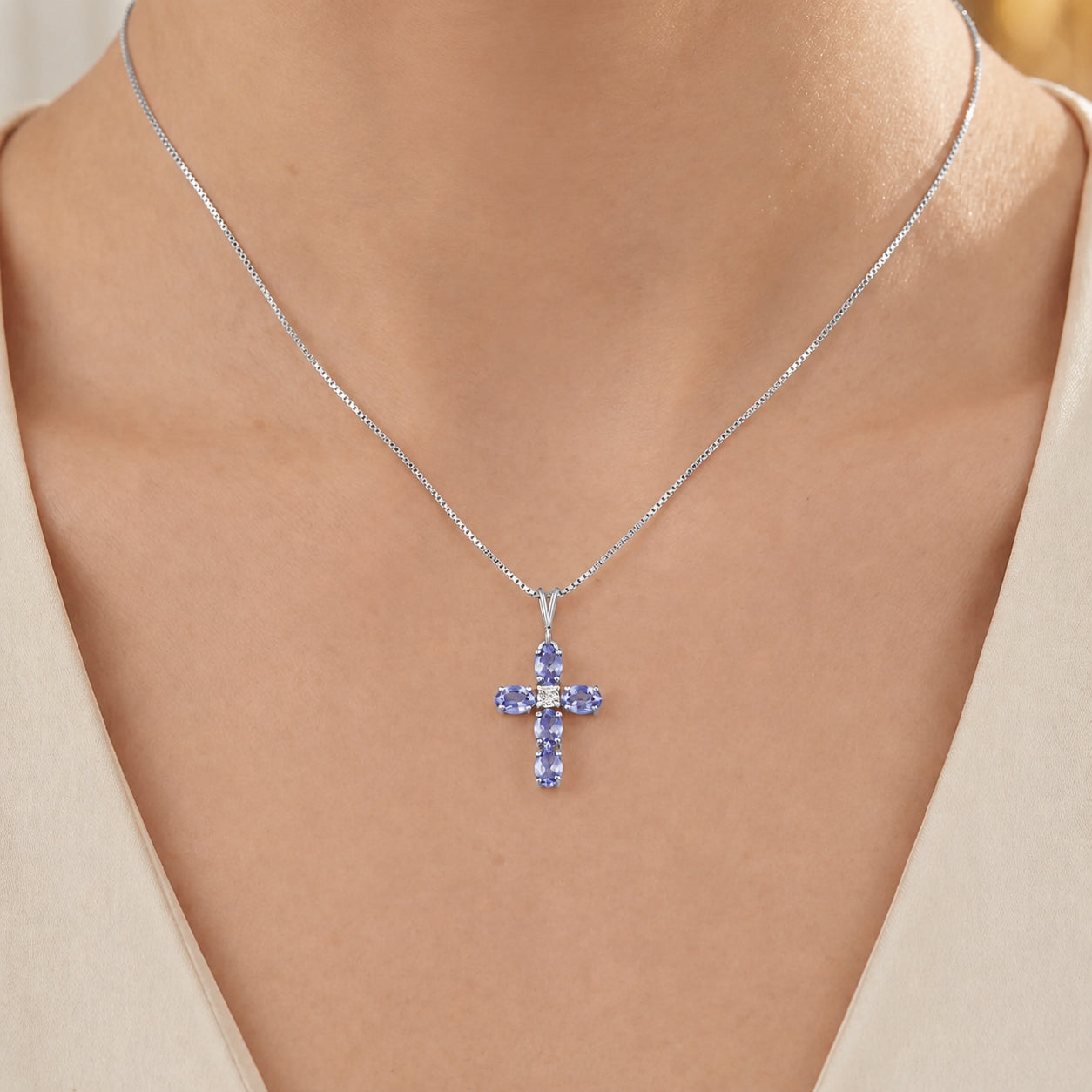 White Gold Grace Necklace Citrine 10K — Nadia