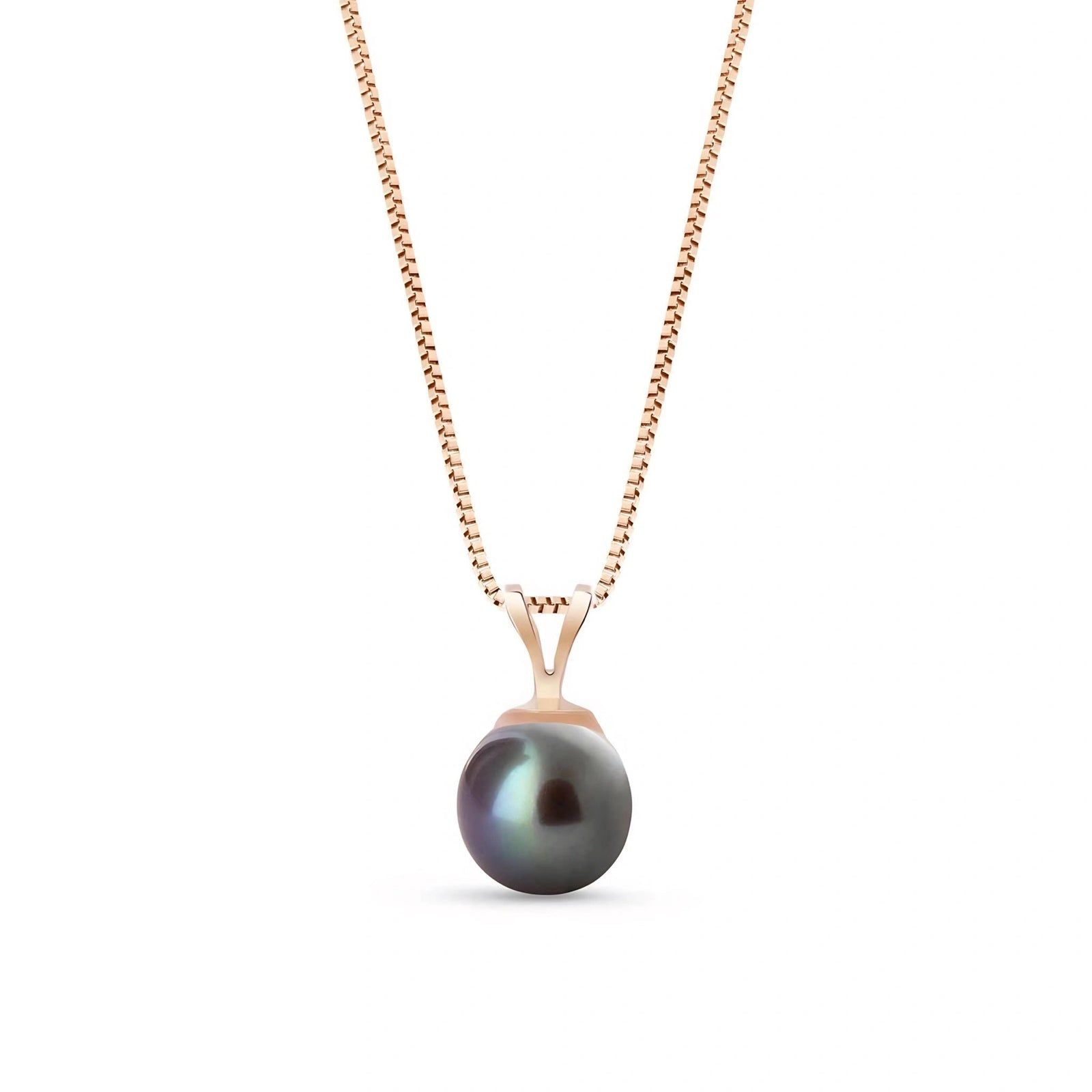 Rose Gold Aura Necklace Pearl 10K — Cassandra