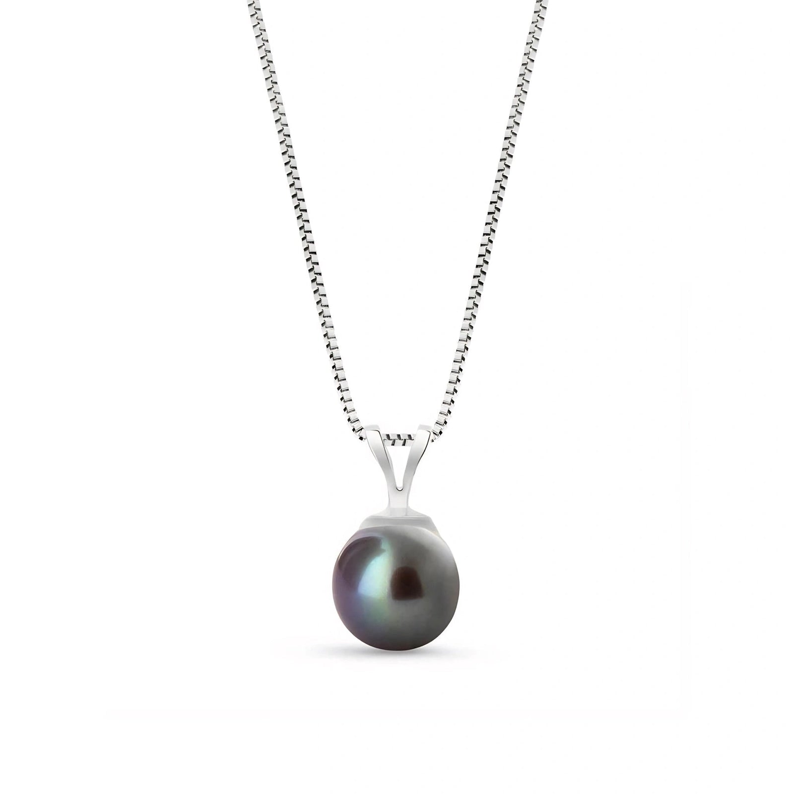 White Gold Aura Necklace Pearl 10K — Cassandra