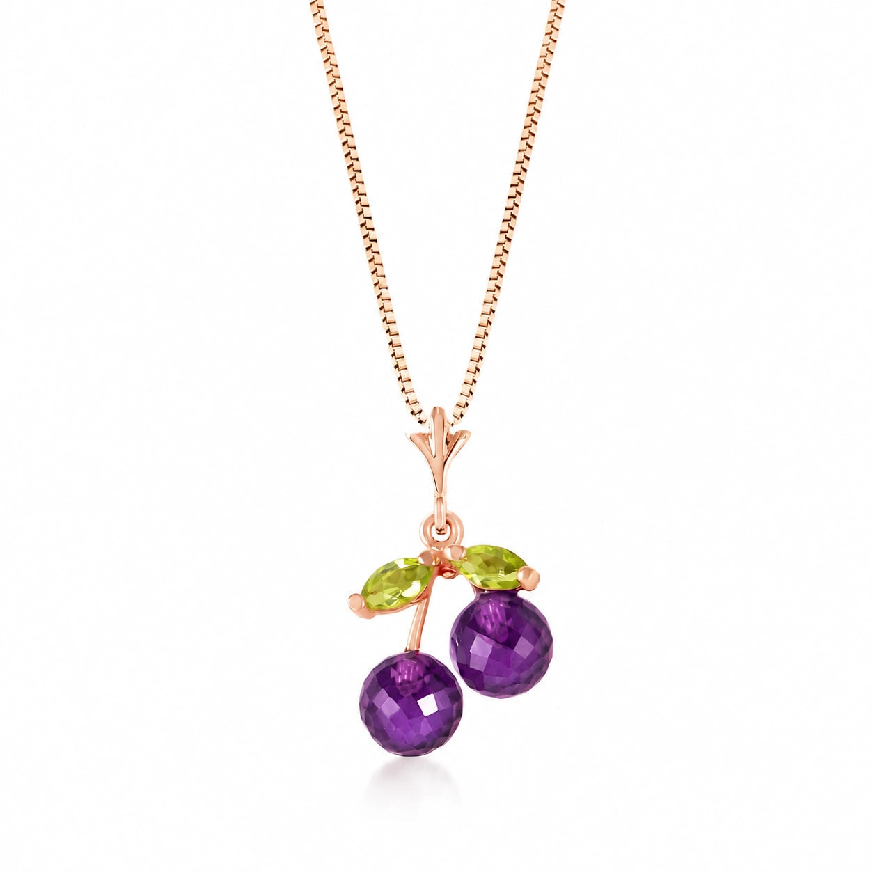 Rose Gold Peridot & Amethyst — Edda