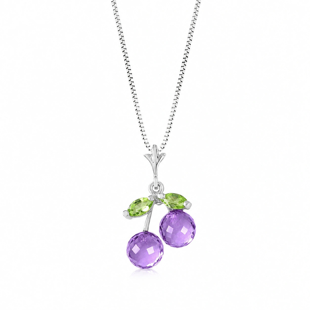White Gold Peridot & Amethyst — Edda
