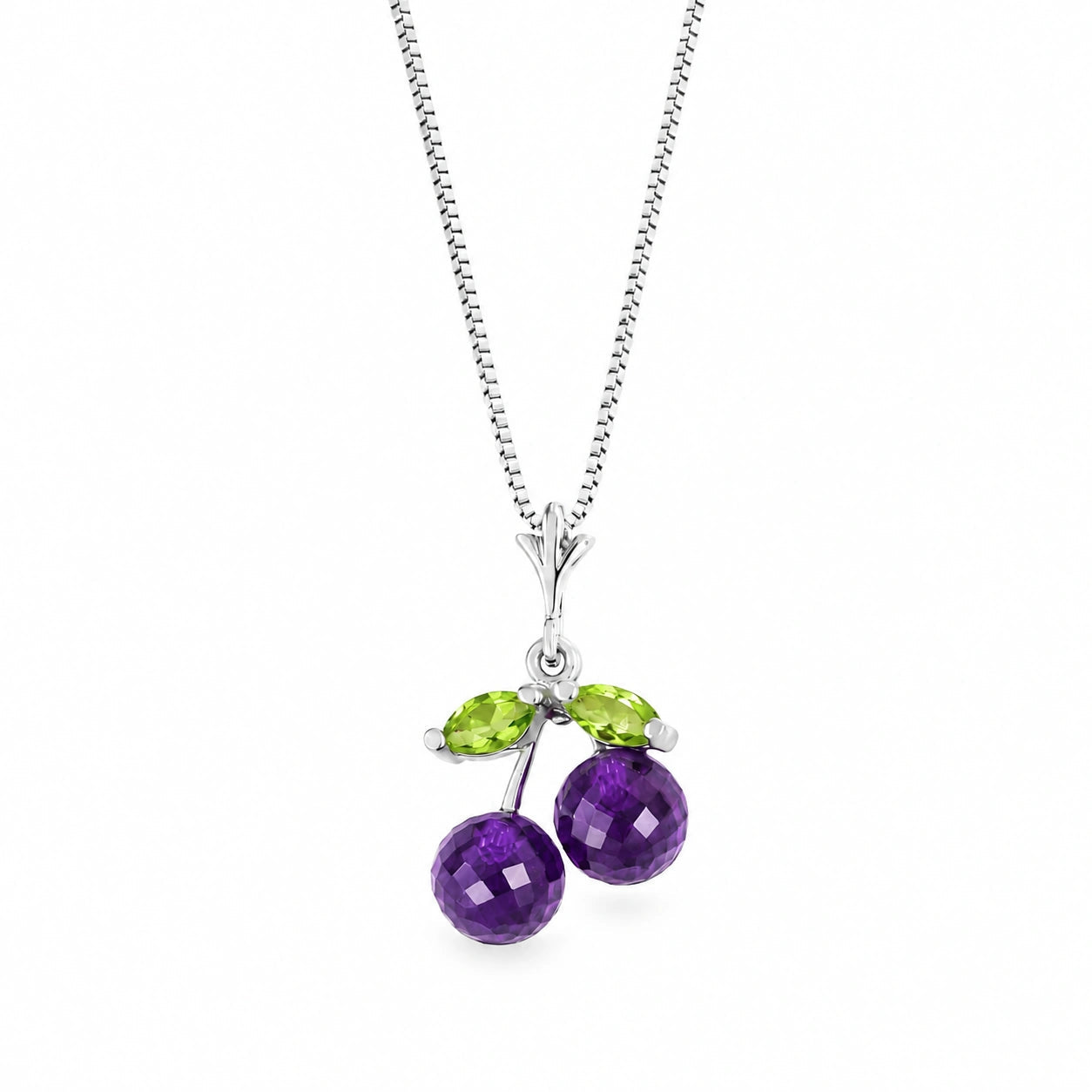 White Gold Peridot & Amethyst — Edda